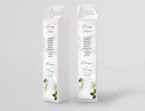 Pudełko na alkohol Marble leaf Motyw 3