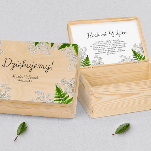 Skrzyneczka dla Rodziców - naturalna Soft Motyw 2