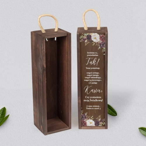 Prośba o Świadkowanie - SNW brązowa PasteLove Motyw 3