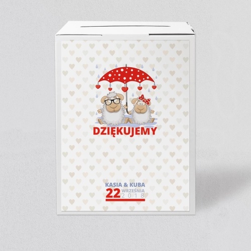 Pudełko na koperty i pieniądze Uroczy Deszcz Motyw 12