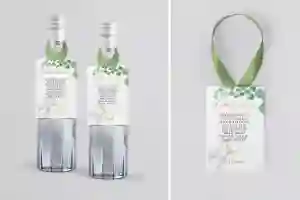 Zawieszka na alkohol Liście - Motyw 6