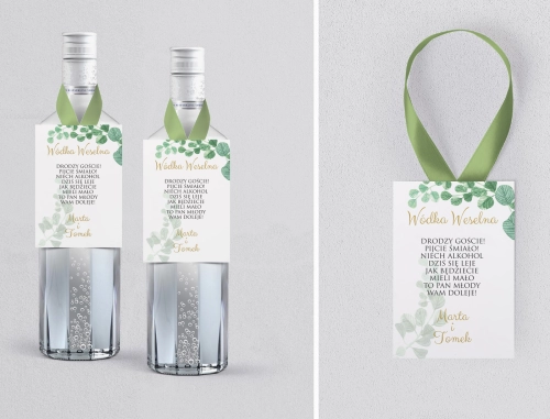 Zawieszka na alkohol Liście - Motyw 6