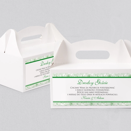 Pudełko na ciasto weselne Ornaments - Motyw 12