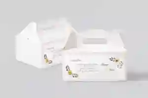 Pudełko na ciasto weselne Akwarelowe Wianki - Motyw 4