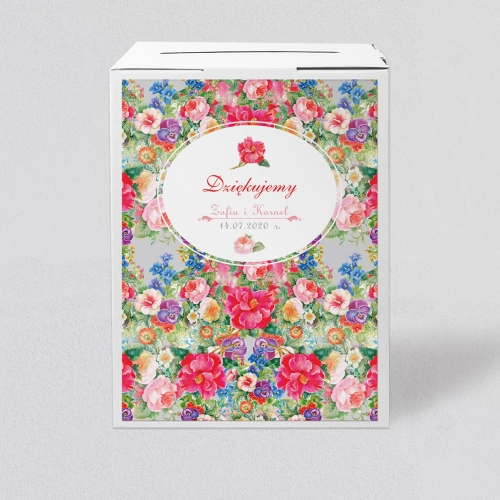 Pudełko na koperty i pieniądze Pobieramy się Motyw 1