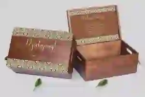Skrzyneczka dla Rodziców - brązowa Vintage Motyw 3