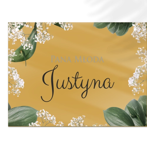 Zawieszka na krzesła - Prostokątna Soft Motyw 1