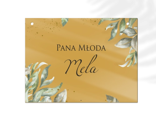 Zawieszka na krzesła - Prostokątna Leaves Motyw 1