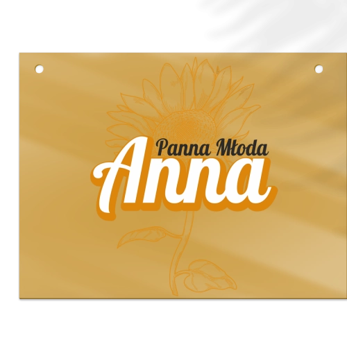 Zawieszka na krzesła - Prostokątna Sunflowers Motyw 1