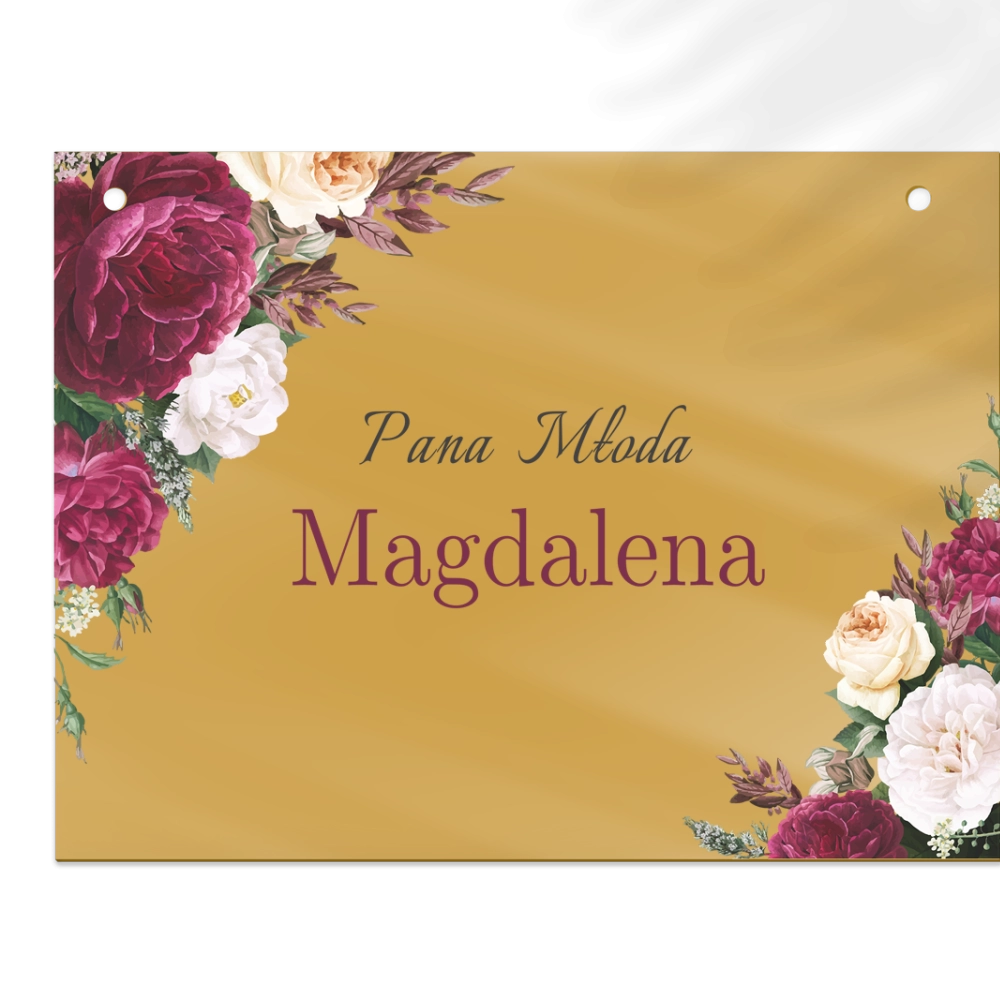 Zawieszka na krzesła - Prostokątna Fabello Motyw 1