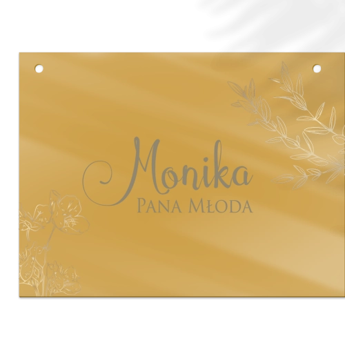 Zawieszka na krzesła - Prostokątna Fiori Motyw 3