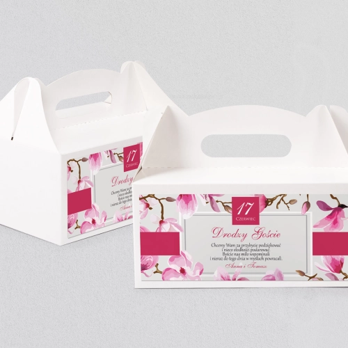 Pudełko na ciasto weselne Nasz Dzień Motyw 5