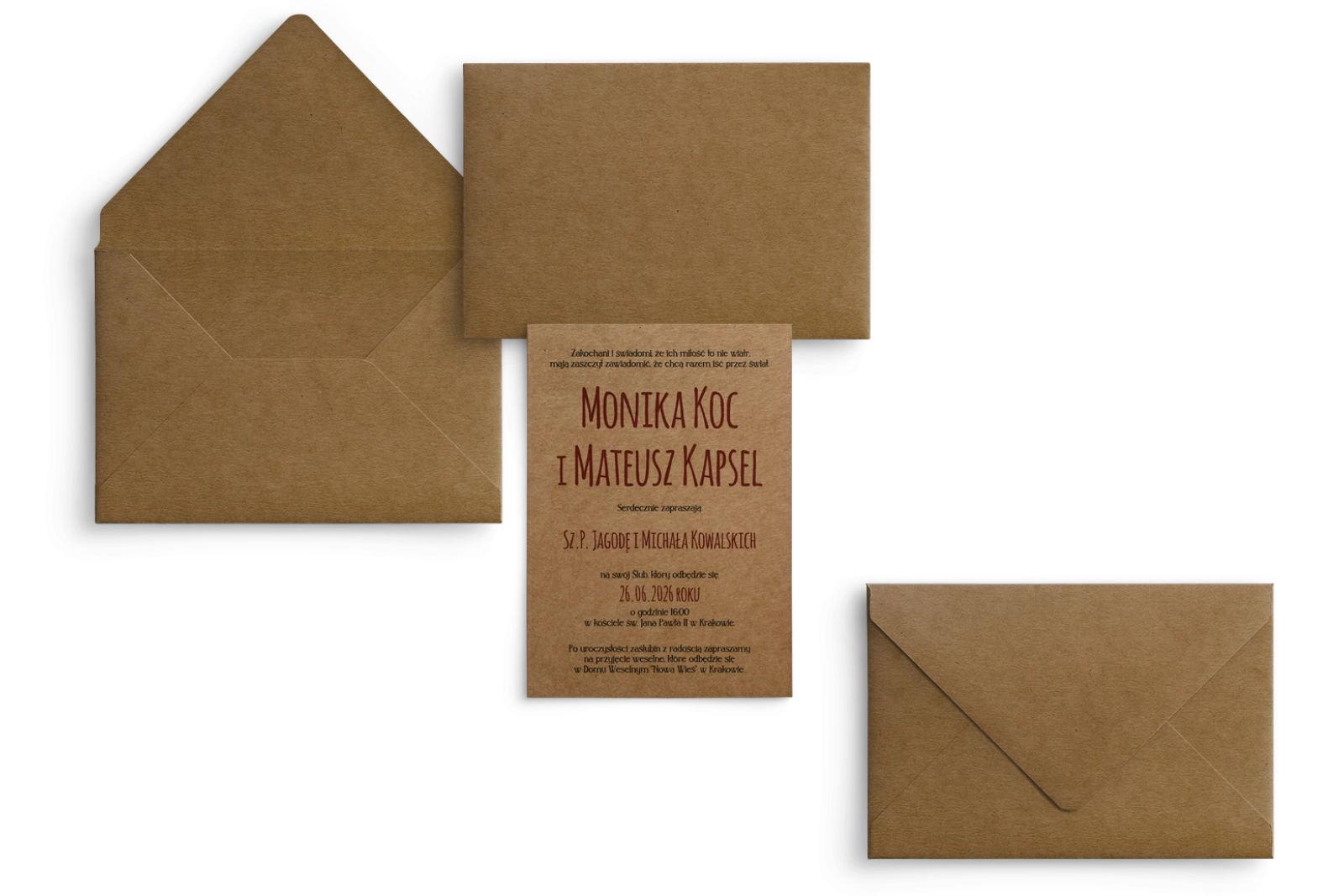 Zaproszenia ślubne Trip - Motyw 1