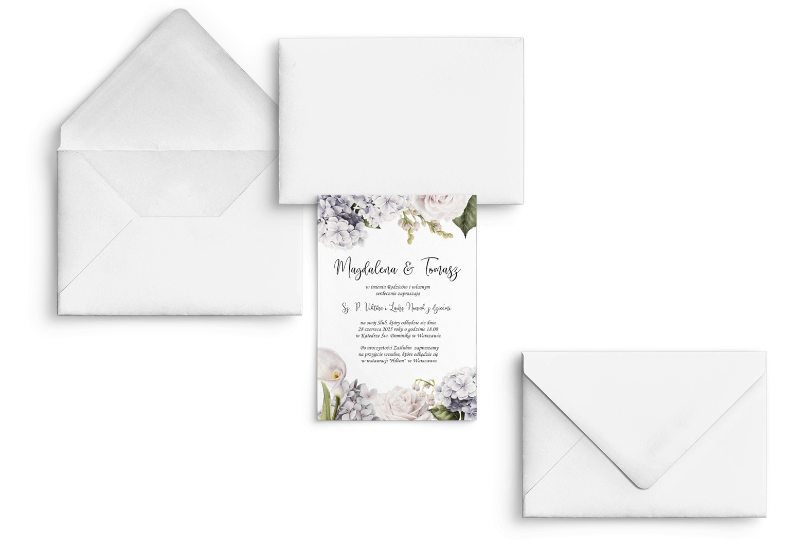 Zaproszenia ślubne Ofelia - Motyw 1
