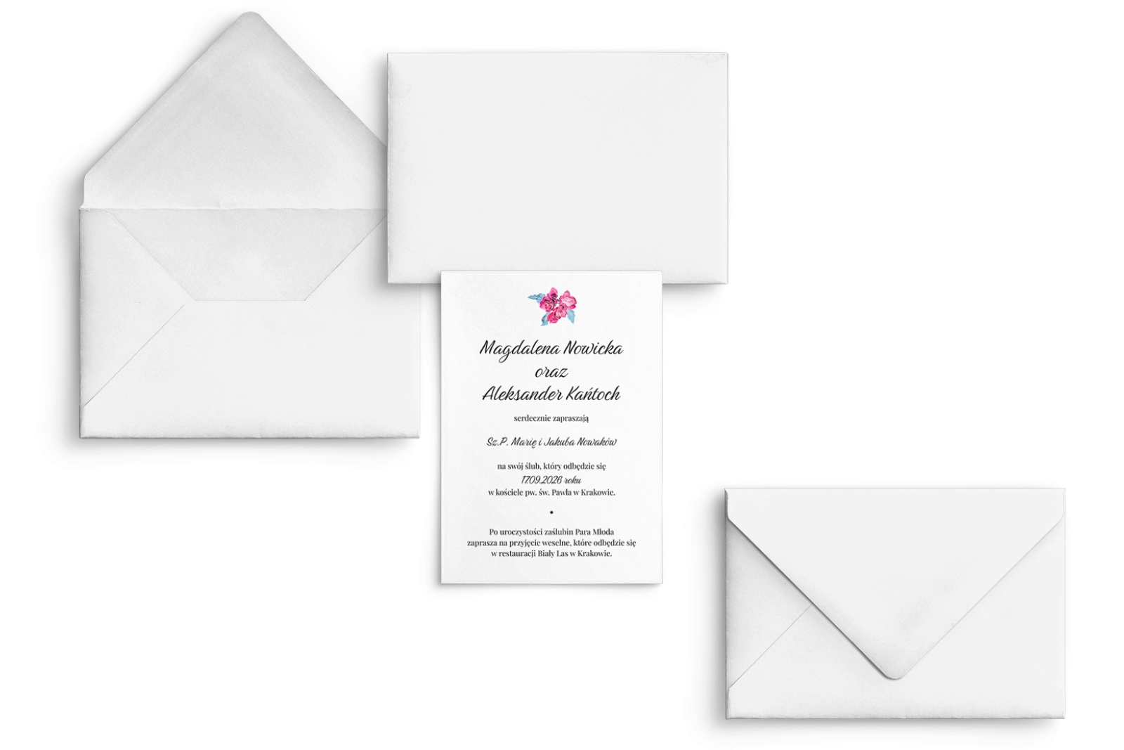 Zaproszenia ślubne Nature's Kiss - Motyw 3