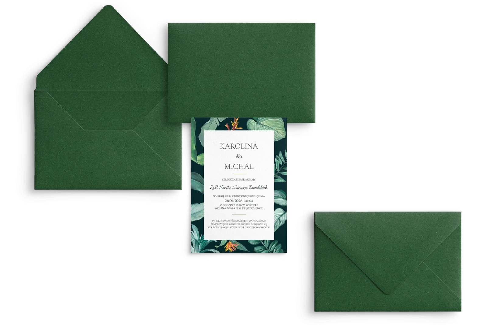 Zaproszenia ślubne Exotic - Motyw 2