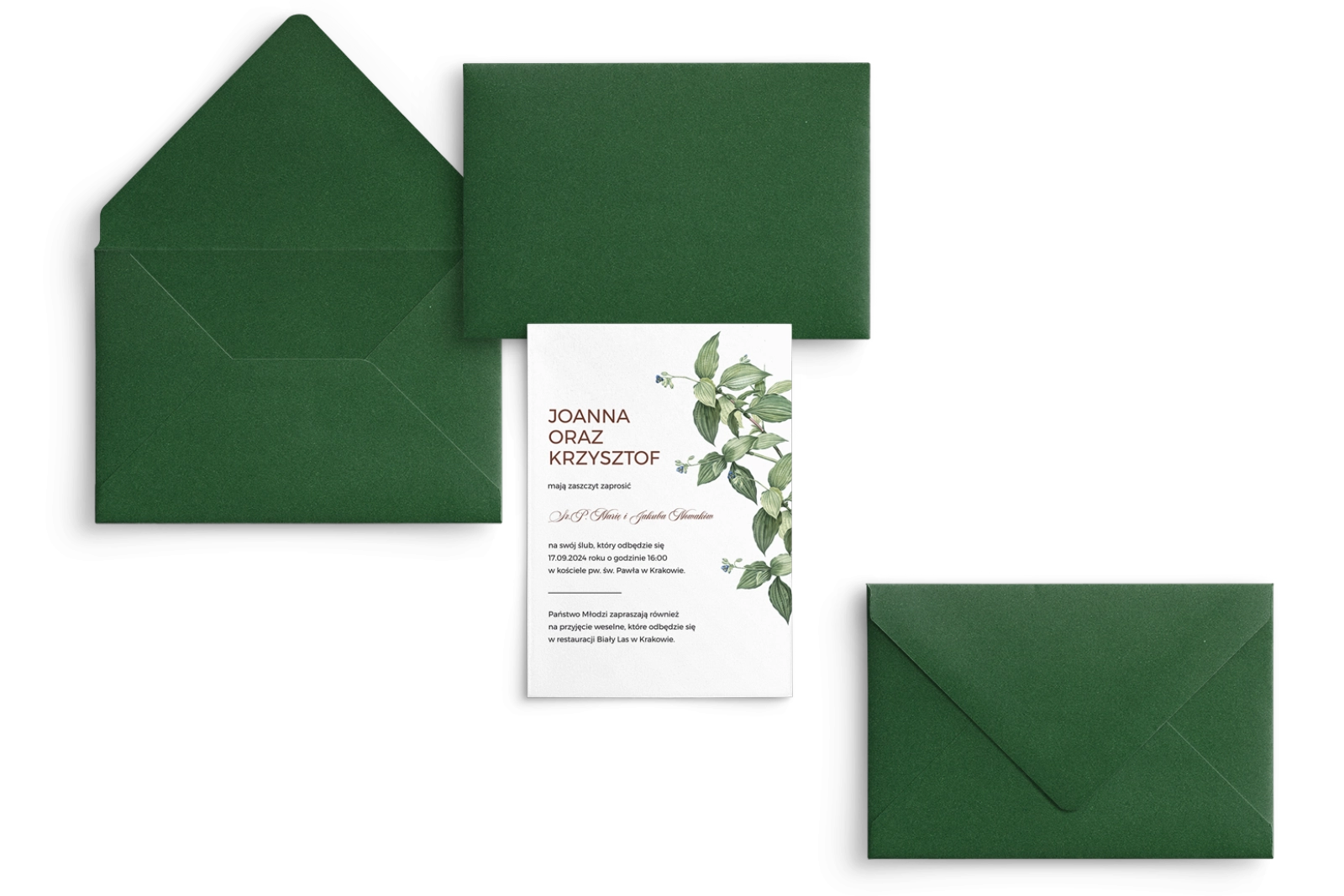 Zaproszenia ślubne Meadow - Motyw 1