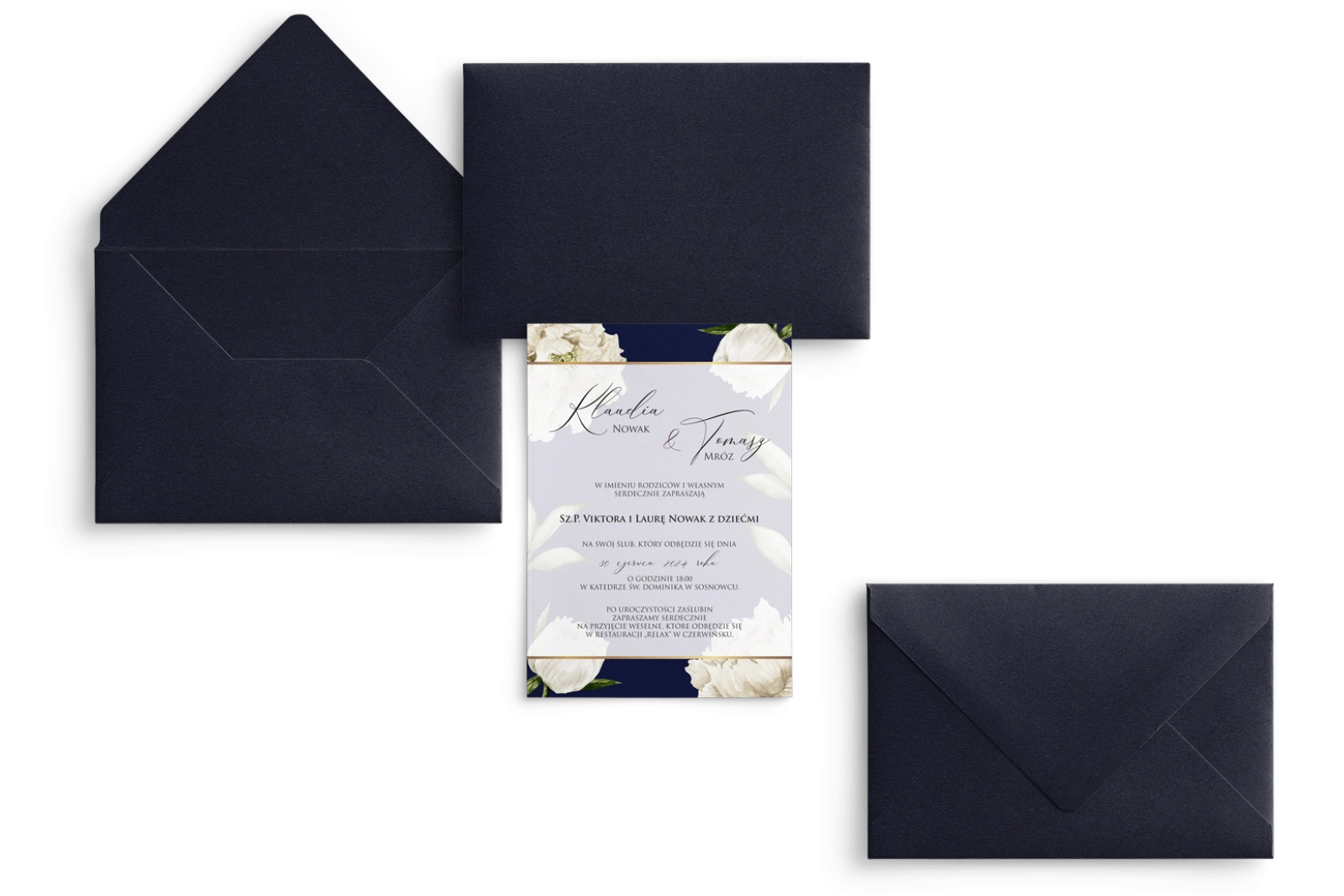 Zaproszenia ślubne Loveletter - Motyw 1