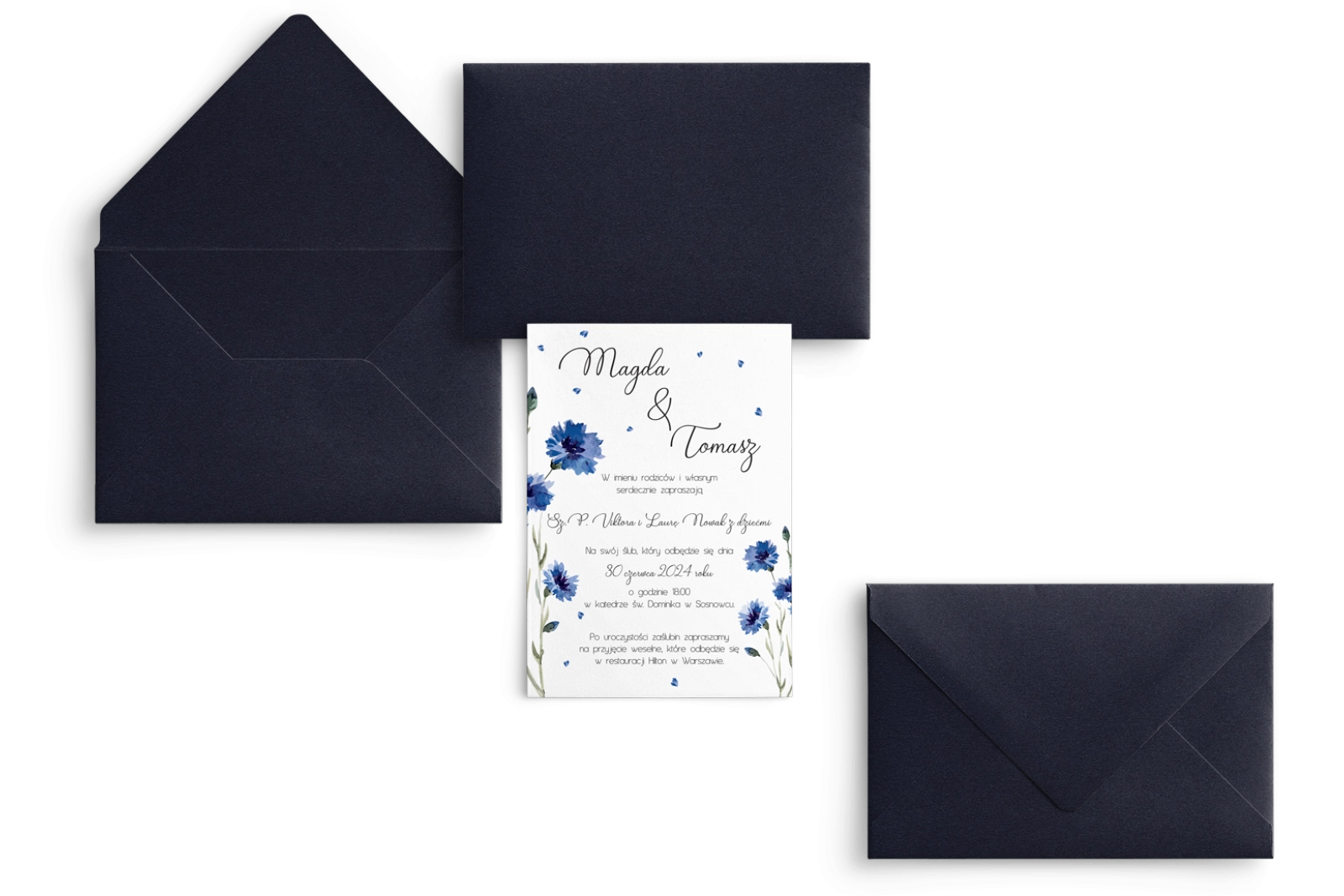 Zaproszenia ślubne Biały Czas - Motyw 2