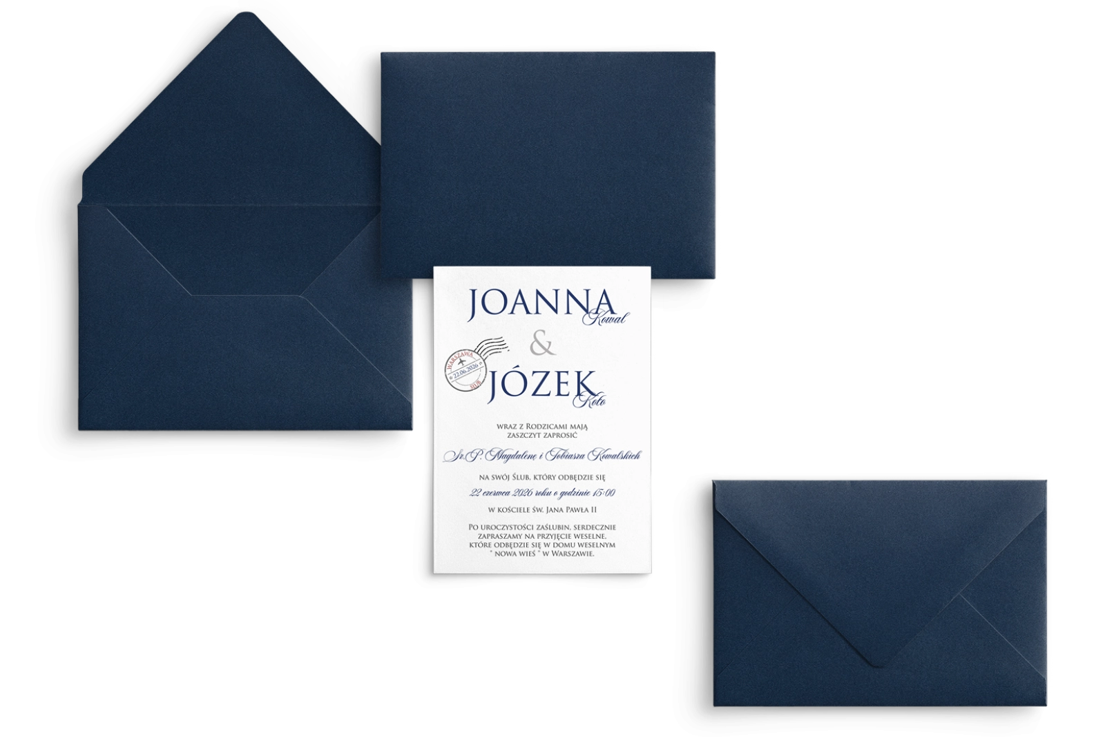 Zaproszenia ślubne Paszport - Motyw 1