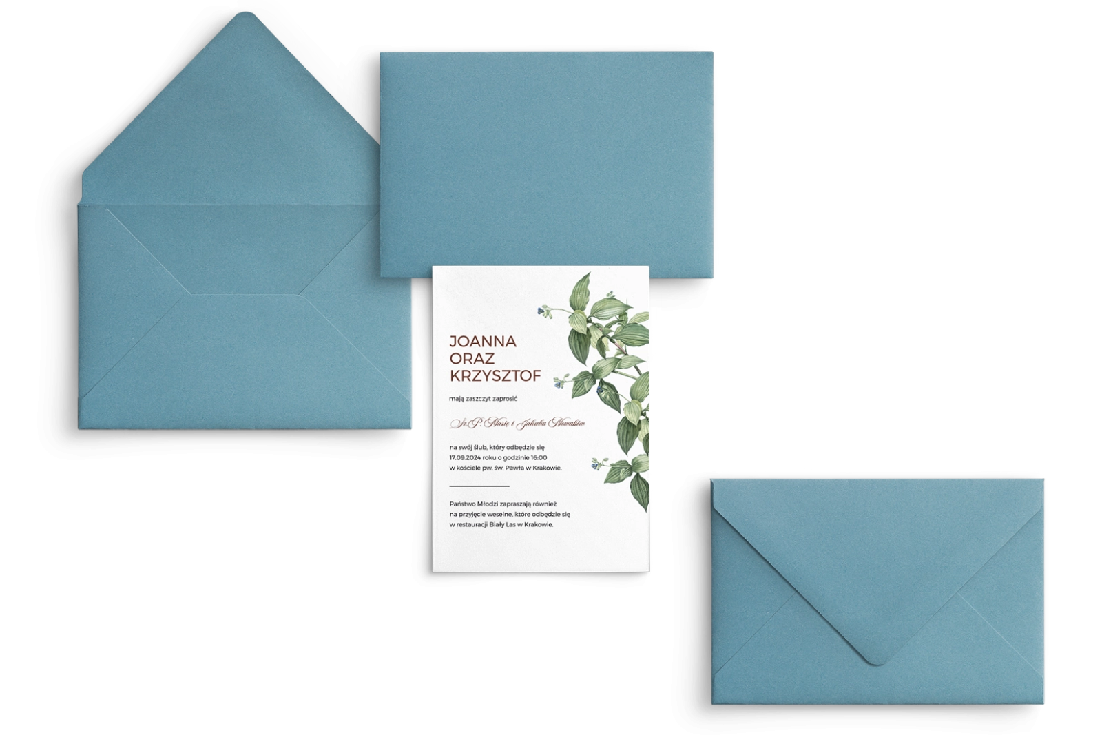 Zaproszenia ślubne Meadow - Motyw 1