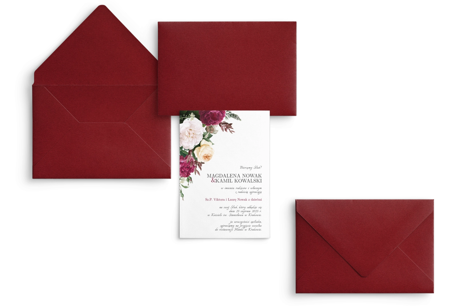 Zaproszenia ślubne Fabello - Motyw 1