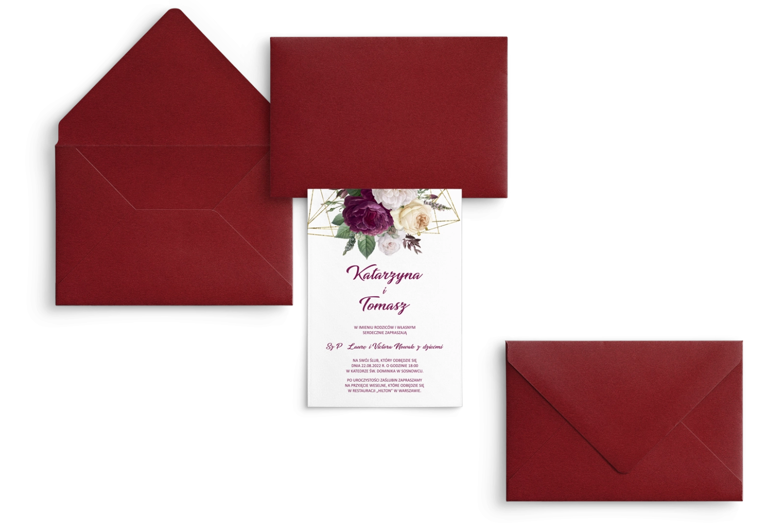 Zaproszenia ślubne Modena - Motyw 1