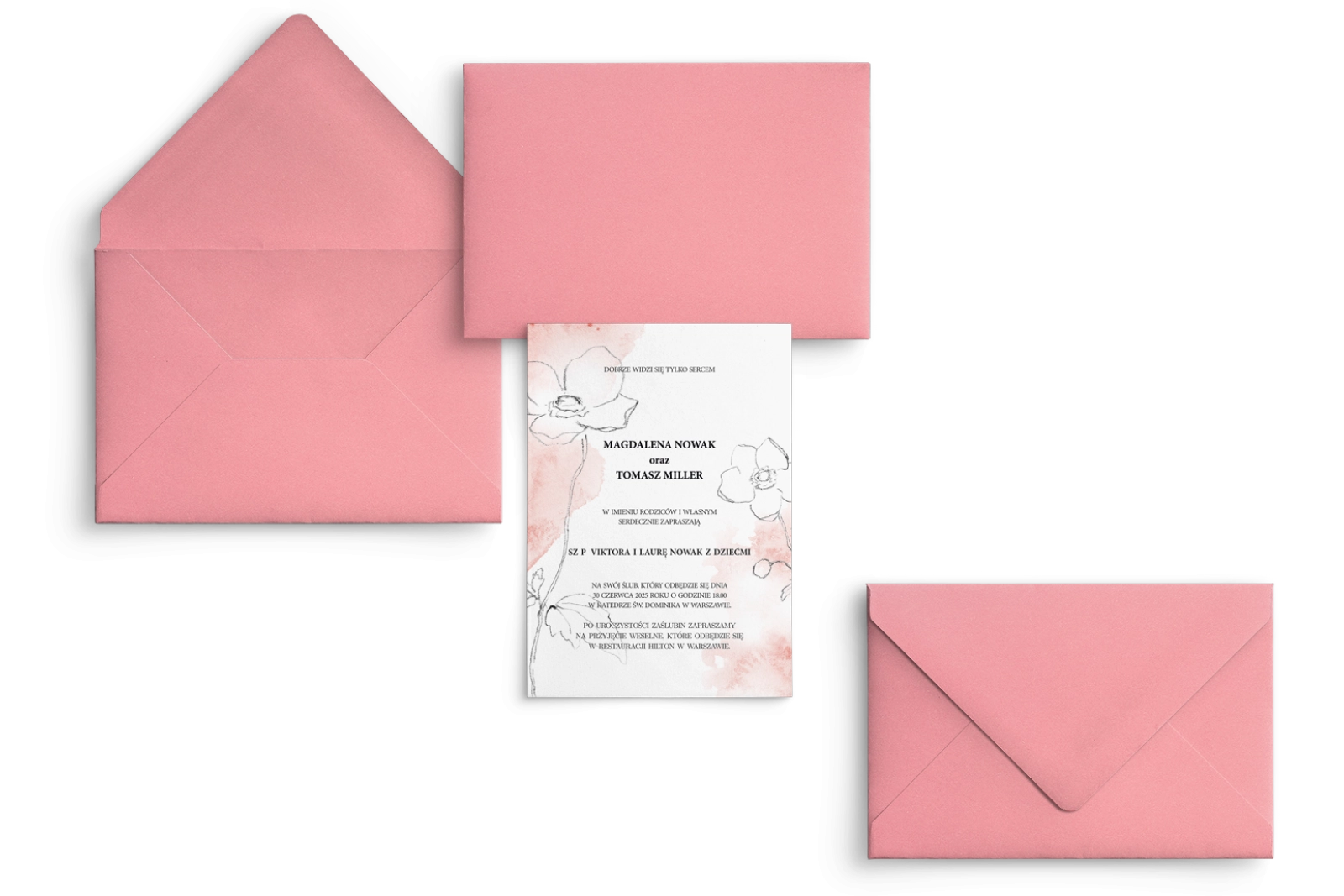 Zaproszenia ślubne Julietta - Motyw 1