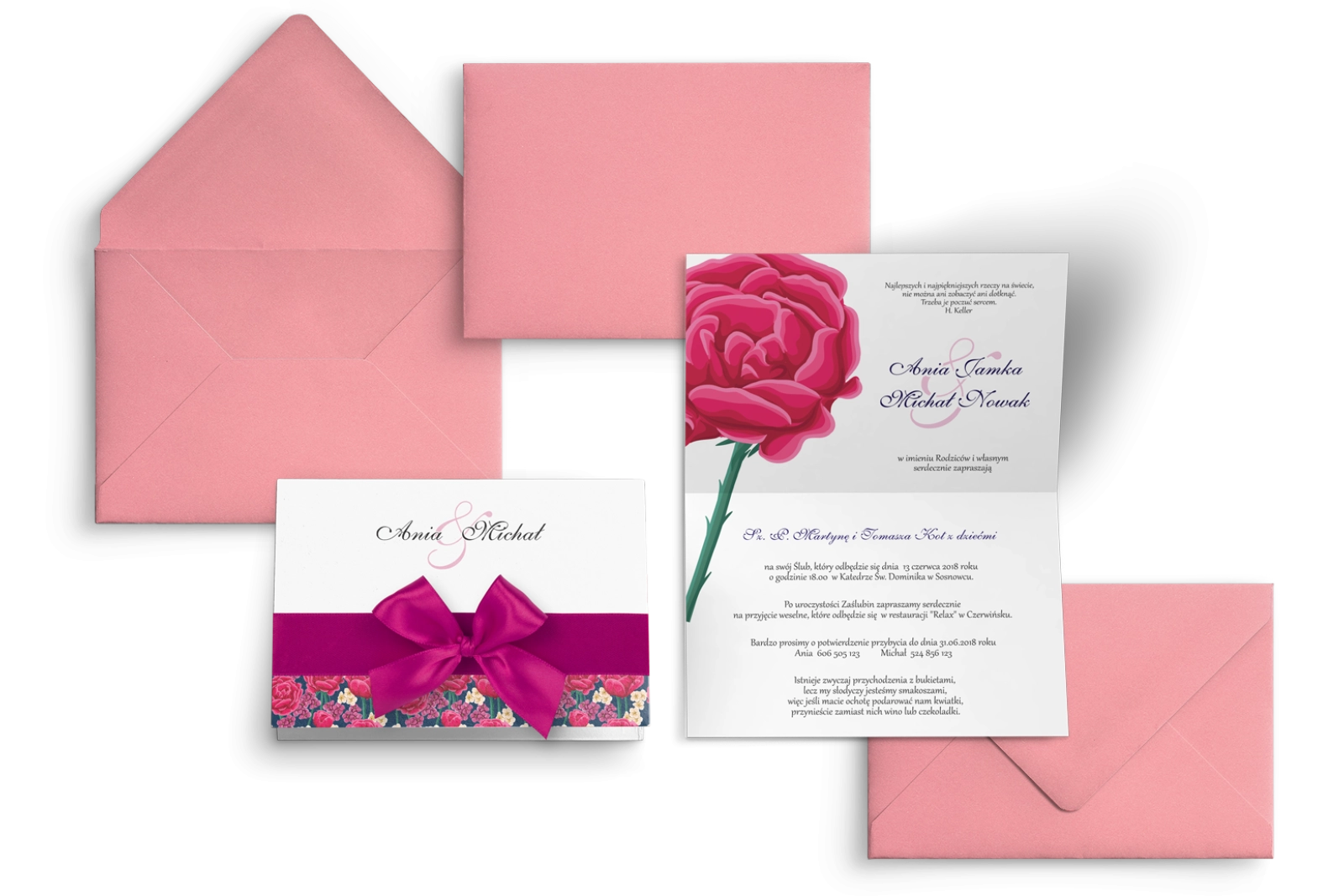 Zaproszenie ślubne Laura - Motyw 4