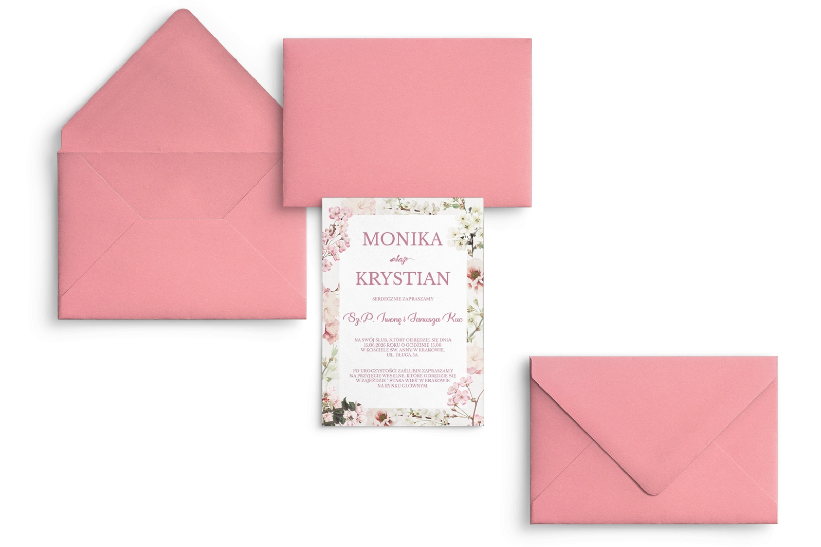 Zaproszenia ślubne Garden of Love - Motyw 1