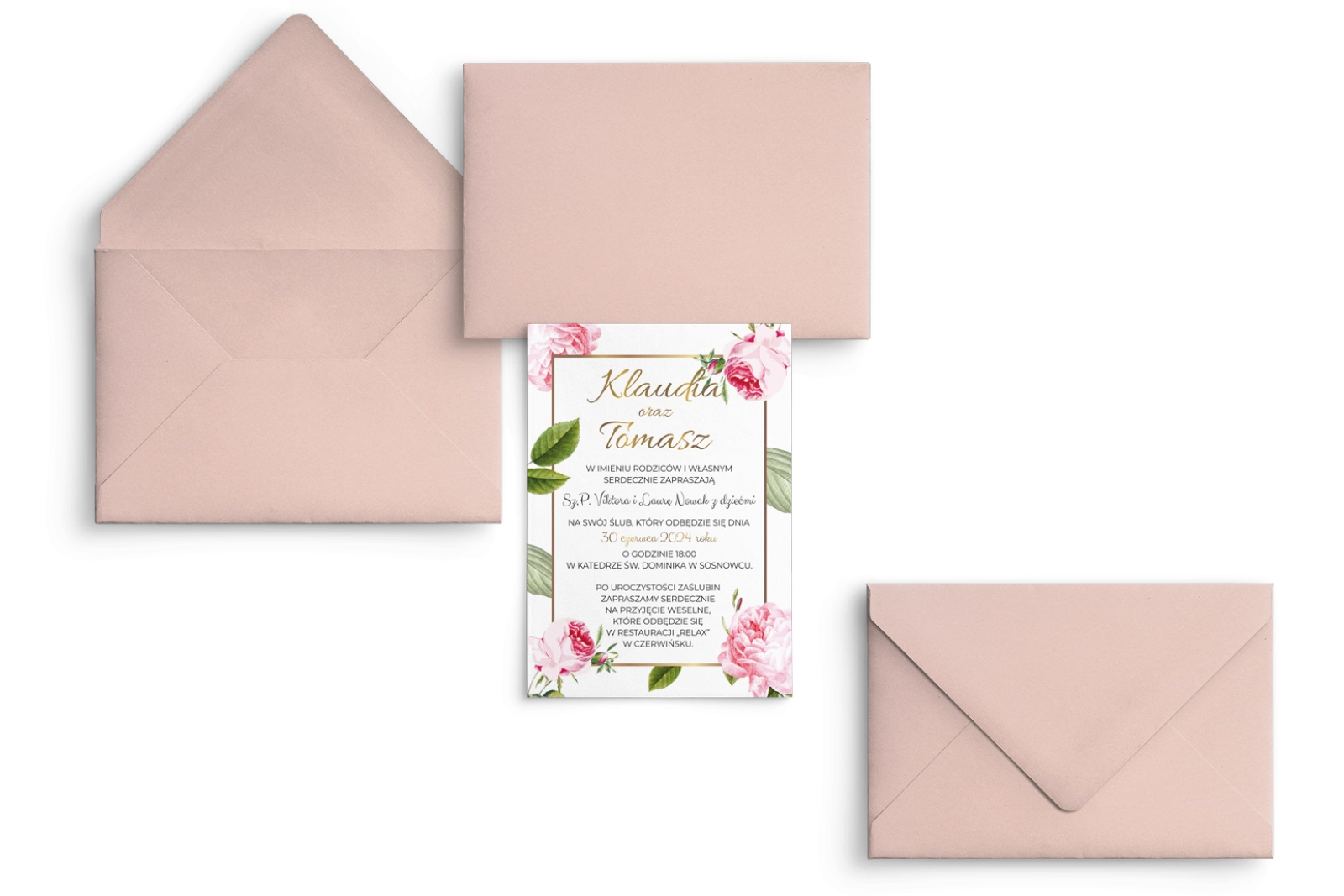 Zaproszenia ślubne Dream - Motyw 2