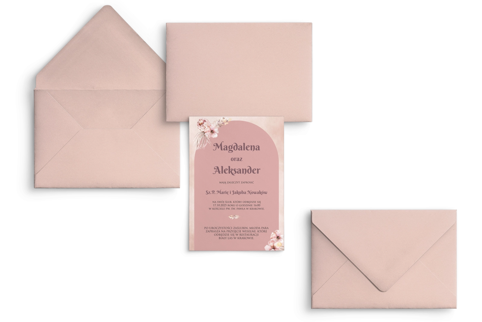 Zaproszenia ślubne Loretta - Motyw 2