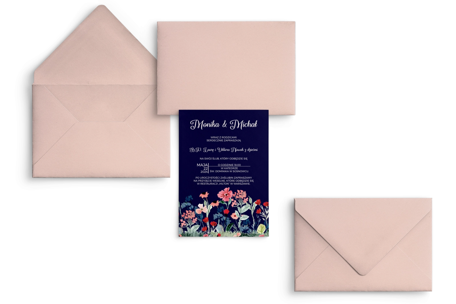 Zaproszenia ślubne Wildflowers - Motyw 1