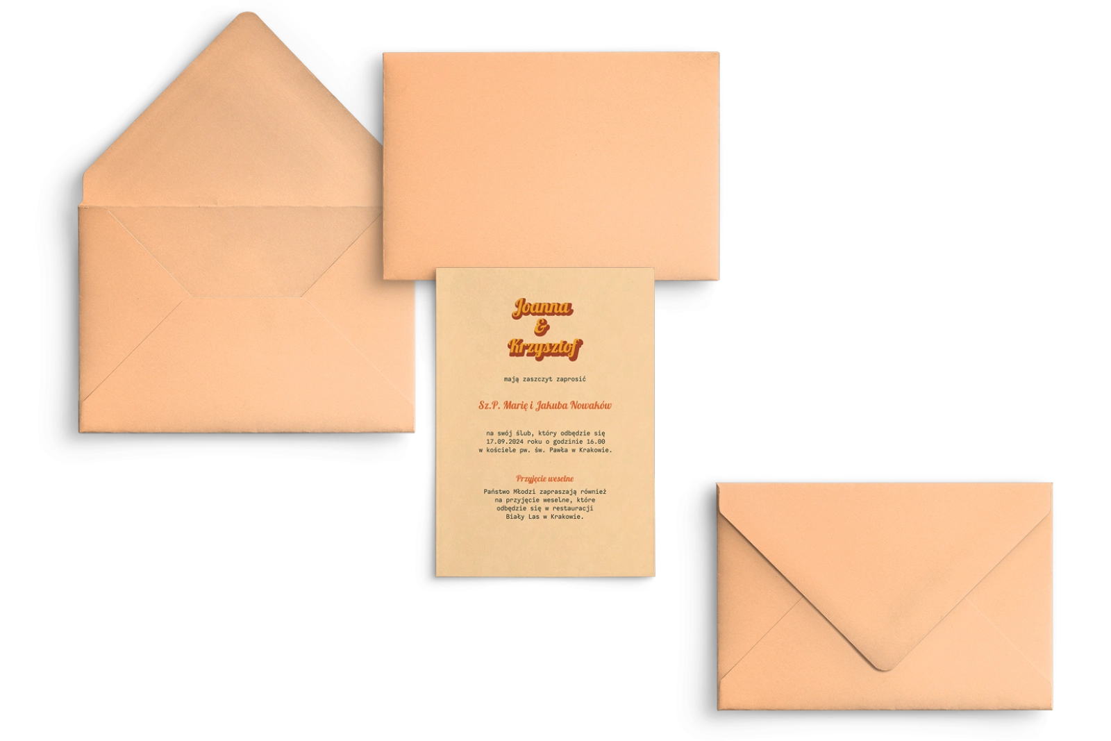 Zaproszenia ślubne Retro Style - Motyw 1