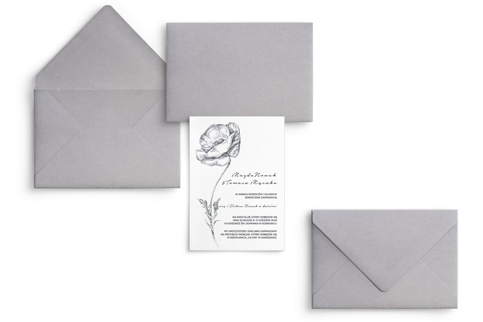 Zaproszenia ślubne Elia - Motyw 1