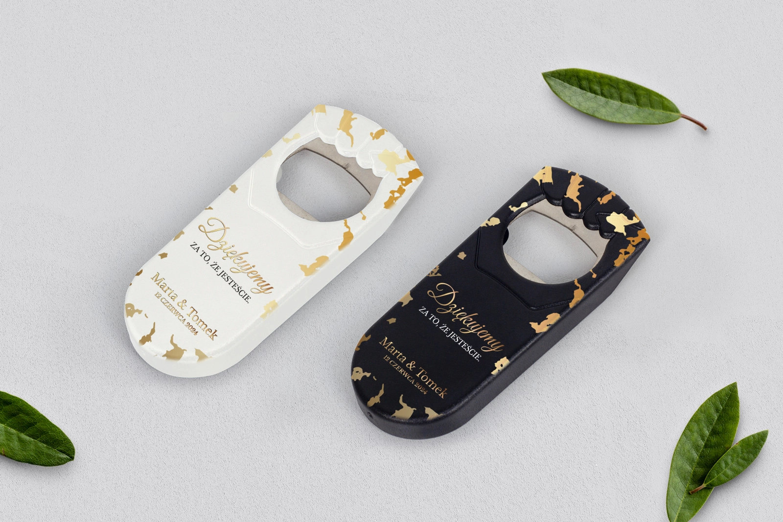 Otwieracz i zamykacz - Marmur & Złoto - Motyw 5