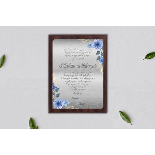 Dyplom ślubny dla świadków - Akwarelowe Wianki Motyw 1