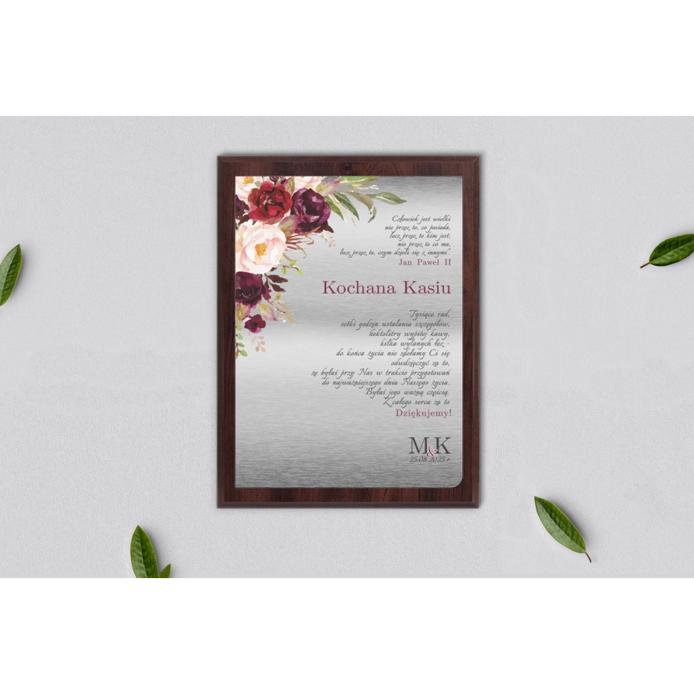 Dyplom ślubny dla świadków - Fabello Motyw 2