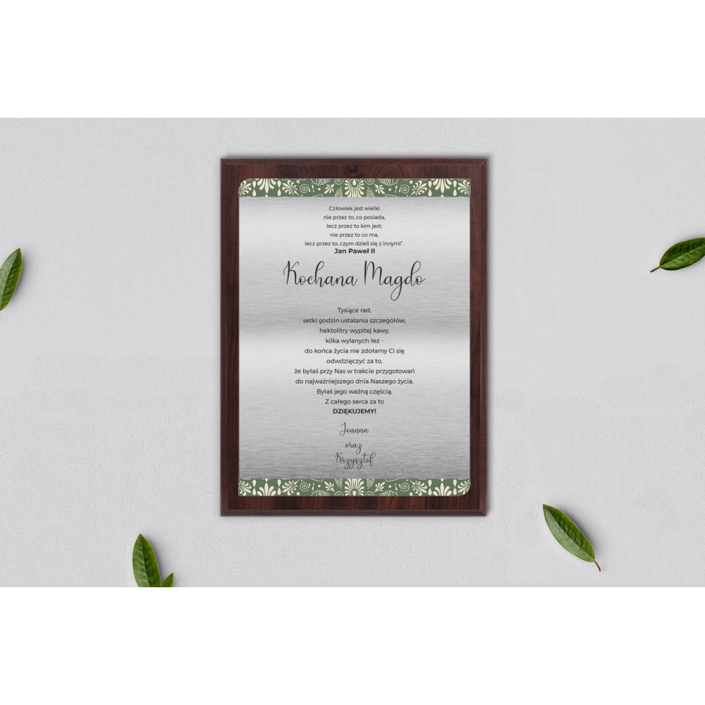 Dyplom ślubny dla świadków - Vintage Motyw 2