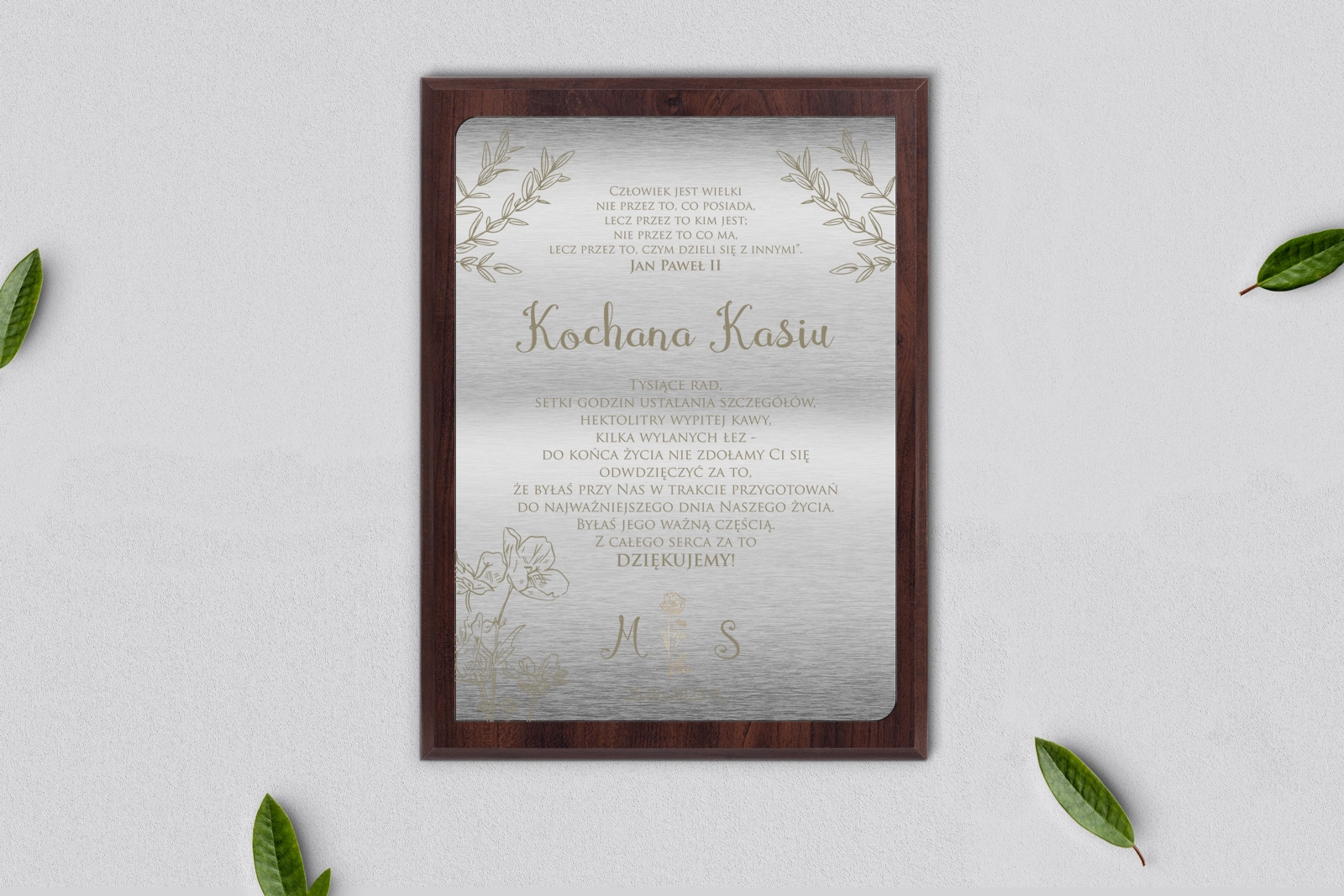 Dyplom ślubny dla świadków - Fiori Motyw 2