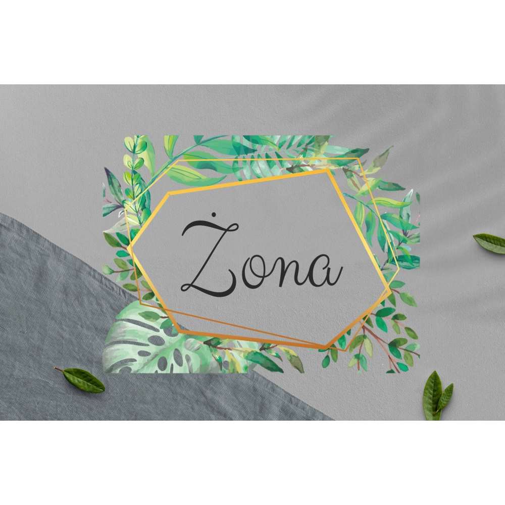 Zawieszka na krzesła - Prostokątna Flowers & Frame Motyw 2