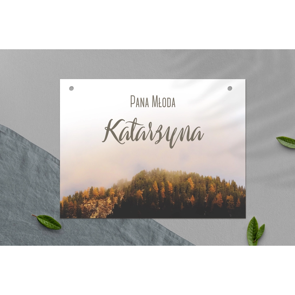 Zawieszka na krzesła - Prostokątna Forest - Motyw 3