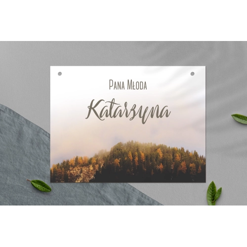 Zawieszka na krzesła - Prostokątna Forest - Motyw 3