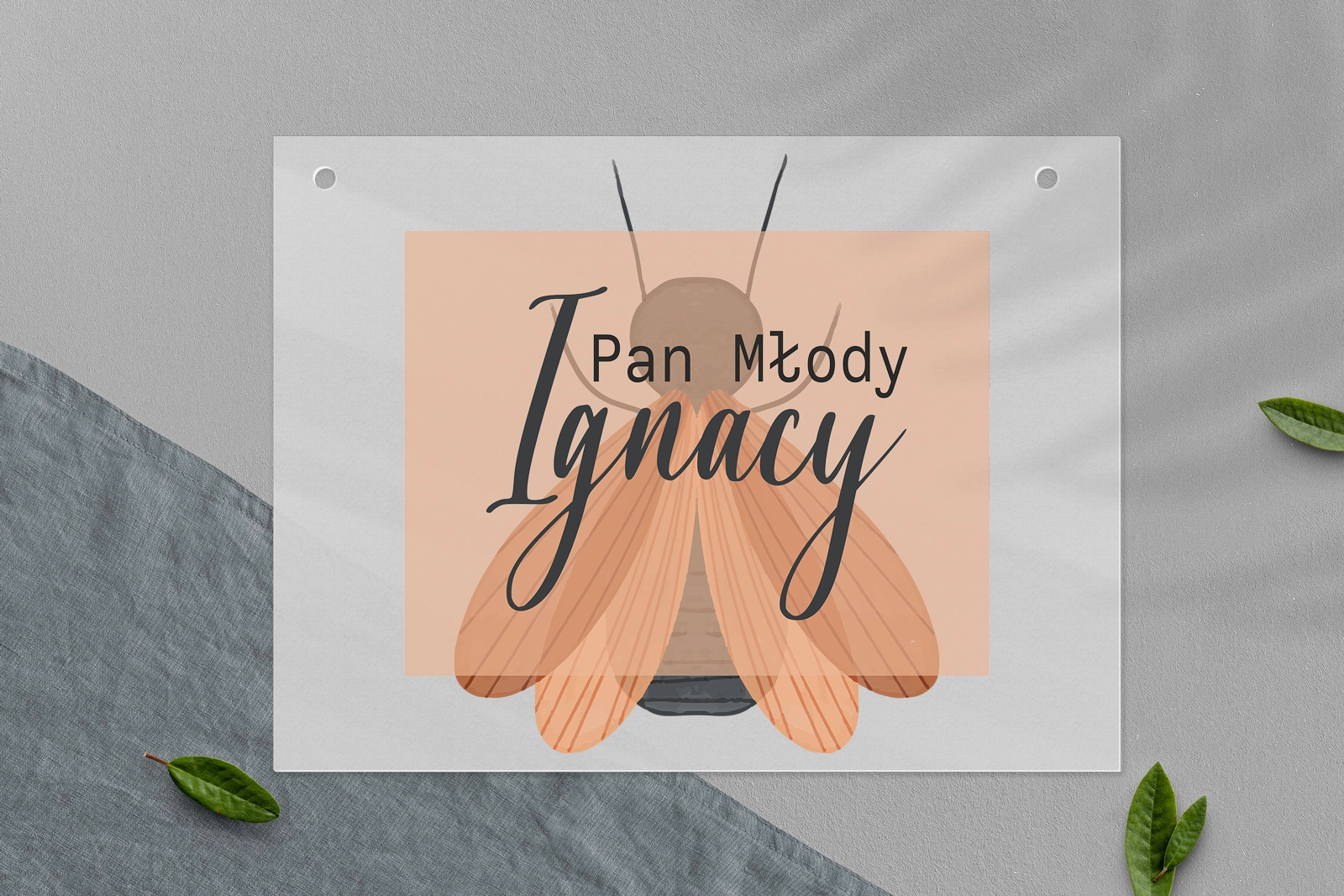 Zawieszka na krzesła - Prostokątna Butterflies - Motyw 2