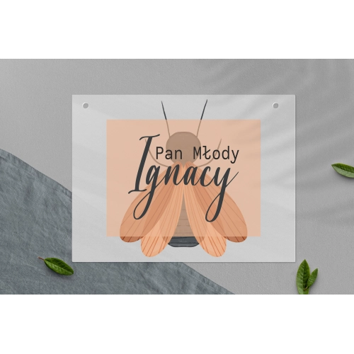 Zawieszka na krzesła - Prostokątna Butterflies - Motyw 2