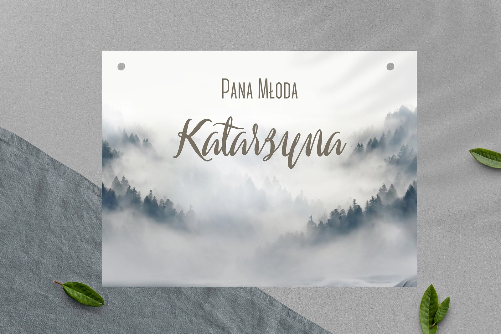 Zawieszka na krzesła - Prostokątna Forest - Motyw 5