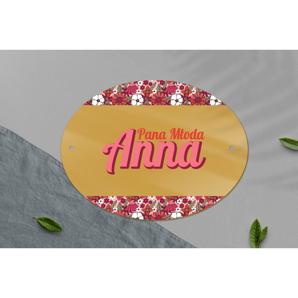 Zawieszka na krzesła - Owalna Retro Style Motyw 2