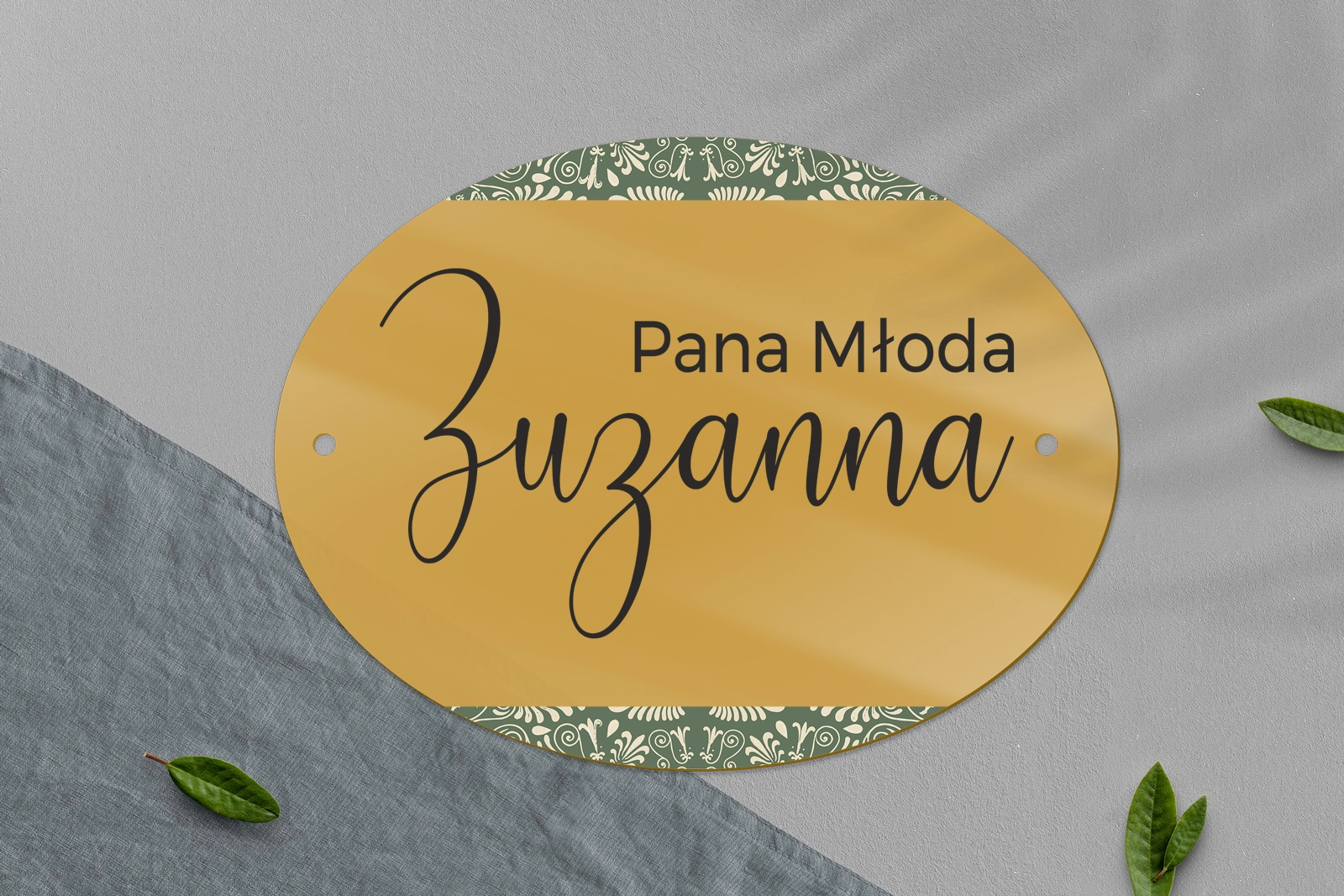 Zawieszka na krzesła - Owalna Vintage Motyw 2