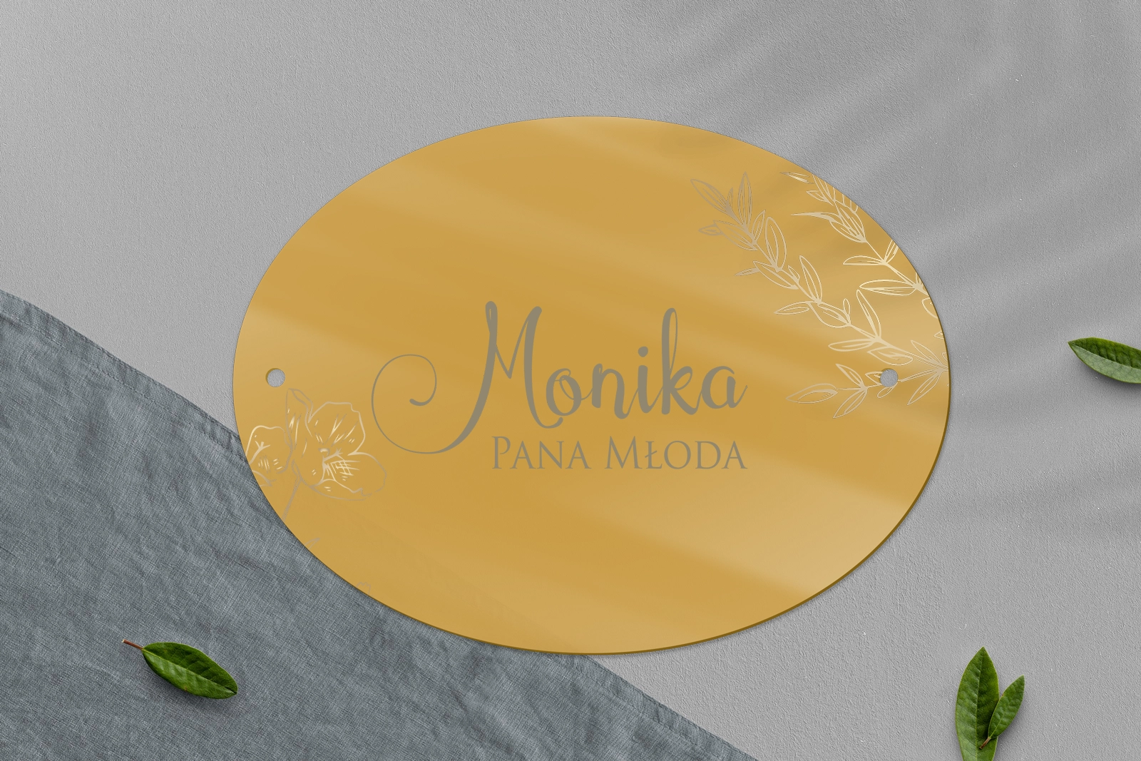 Zawieszka na krzesła - Owalna Fiori Motyw 2