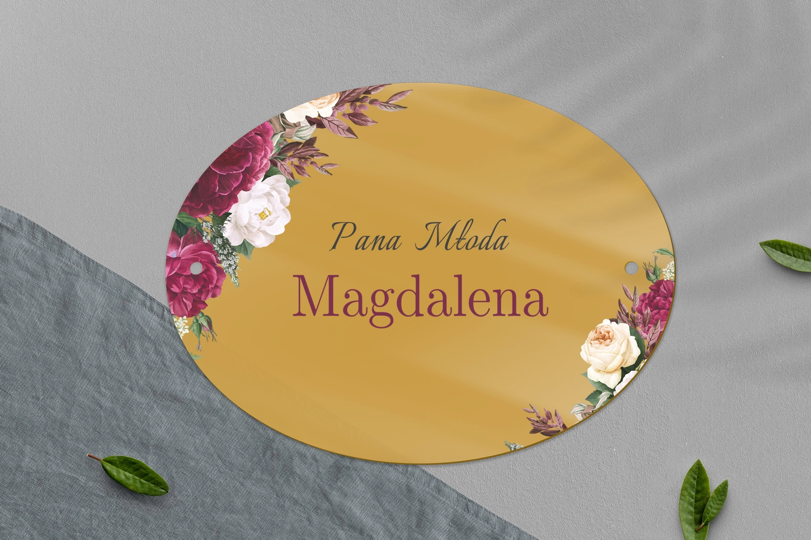 Zawieszka na krzesła - Owalna Fabello Motyw 1